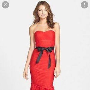 JS Collection Red Mermaid-Style Ballgown